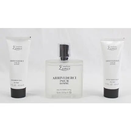 Men's Care Fragrance Set ARRIVEDERCI 200ml Shower Gel Perfume After Shave Balm - Maison des fragrances