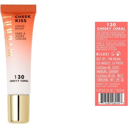 Milani Cheek Kiss Liquid Blush Cheeky Coral 10.8ml - Maison des fragrances