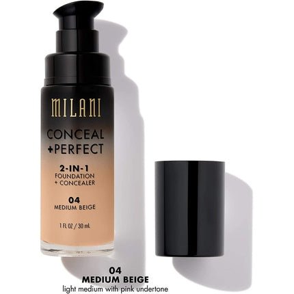 Milani Conceal + Perfect 2 - in - 1 Foundation + Concealer Medium Beige - Maison des fragrances