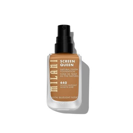 Milani Screen Queen Liquid Foundation Makeup with Digital Bluelight Filter Technology 1 Fl Oz 440 Golden Hazelnut - Maison des fragrances