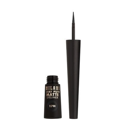 Milani Stay Put Matte 17HR Liquid Eyeliner Black Matte 0.09 Fl. Oz. Vegan Cruelty - Free Line & Define Eyes with High Pigment Shades for Long - Lasting Wear - Maison des fragrances