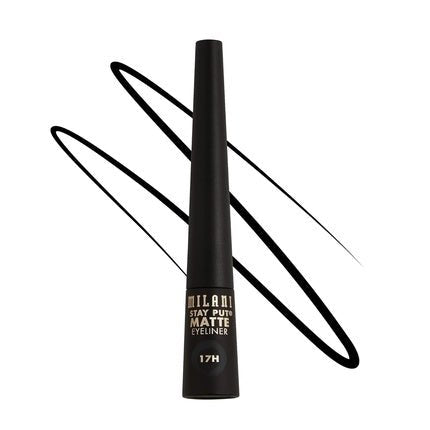Milani Stay Put Matte 17HR Liquid Eyeliner Black Matte 0.09 Fl. Oz. Vegan Cruelty - Free Line & Define Eyes with High Pigment Shades for Long - Lasting Wear - Maison des fragrances