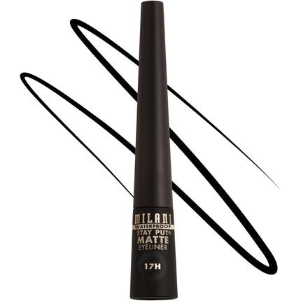 Milani Stay Put Matte Liquid Eyeliner Waterproof Long Lasting Smudgeproof Makeup Pen Black - Maison des fragrances
