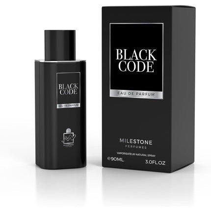 Milestone Perfumes Black Code Men Long - Lasting Eau de Parfum Homme 90 ml - Maison des fragrances