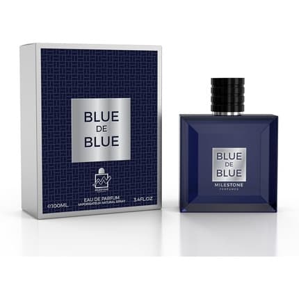 Milestone Perfumes Blue De Blue Men Long Lasting Fragrance Eau de Parfum Homme 100 ml - Aquatique - Maison des fragrances