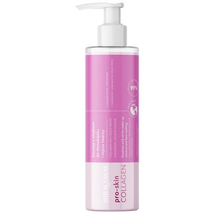 Miraculum Makeup Remover Water KOLAGEN PRO - SKIN with Collagen, Grape Seed Oil & Green Caviar for All Skin Types 200ml - Maison des fragrances