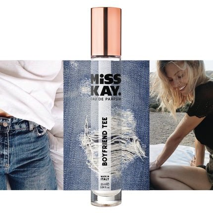 Miss Kay Boyfriend Tee - Warm Amber & Magnetically Smooth Eau de Parfum (EDP) Homme 25ml - Maison des fragrances