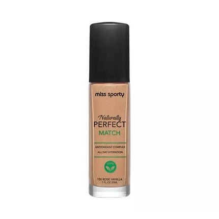 Miss Sporty Naturally Perfect Match Vegan Moisturizing Foundation 150 Rose Vanilla 30ml - Maison des fragrances