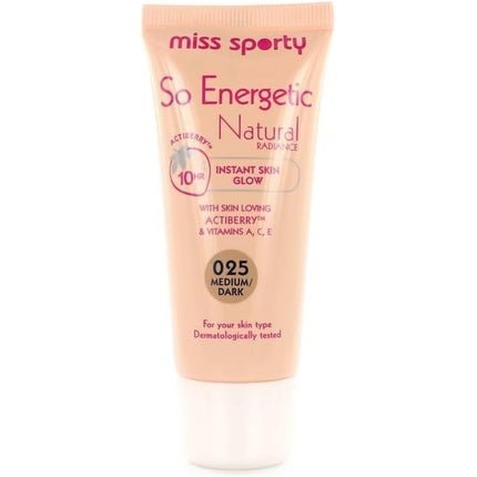 Miss Sporty So Energetic Natural Radiance Foundation 30ml - 025 Medium/Dark - Maison des fragrances