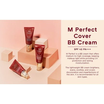 MISSHA M Perfect BB Cream No.27 Honey Beige for Medium/Tan Skin SPF 42 PA +++ 1.69 Fl Oz - Maison des fragrances