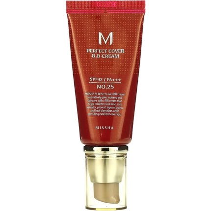 Missha M Perfect Cover BB Cream SPF42 PA+++ 25 Warm Beige 50ml Honey 50ml - Maison des fragrances