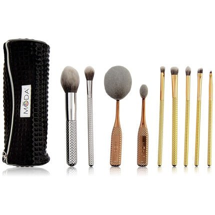 Moda Metallics 10 Piece Deluxe Makeup Gift Kit Brush Set 0.13 Count - Maison des fragrances