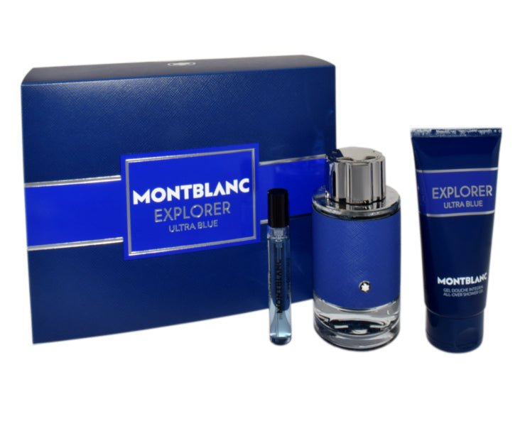 Montblanc Explorer Ultra Blue Set - , Travel , Shower Gel Eau de Parfum 100ml Unisexe - Maison des fragrances