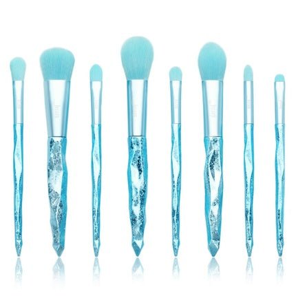 Moreno Glacier Blue Brush Set Makeup Brush Set T269 8 Pieces - Maison des fragrances