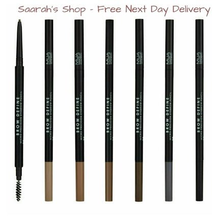MUA Makeup Brow Define Micro Precision Eyebrow Pencil & Spooly - 6 Shades Vegan - Maison des fragrances