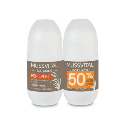 Mussvital Mussvital Botanics Deodorant Sport 2x Déodorant (Déo) Homme 75ml - Maison des fragrances