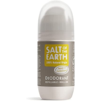 Salt of the rebuilding Natural Deodrant Roll on Amber & Sandalwood 75ml