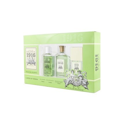 Myrurgia 1916 Lemon and Tonka Perfume + Perfume + Shower Gel Unisex Gift Set and Fresh Citrus Scent Long Lasting Coffret (Coffret) Femme 100ml - Maison des fragrances