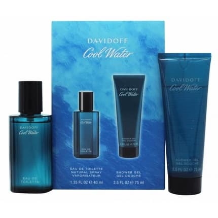 Davidoff's Cool Water Festive Gift Set and Shower Gel Eau de Toilette 40ml for men