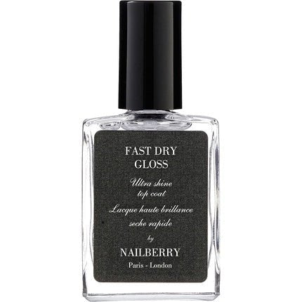 Nailberry Fast Dry Gloss Top Coat 15ml Ultra - Glossy Chip Resistant Finish - Maison des fragrances
