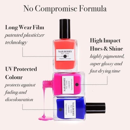 Nailberry L'Oxygéné Oxygenated Nail Lacquer Pop My Berry 15ml - Maison des fragrances
