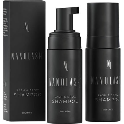 Nanolash Lash & Brow Shampoo 50ml Cleansing Shampoo for Eyelashes and Eyebrows Eyelash Foam Eyelash Extension Cleanser - Maison des fragrances
