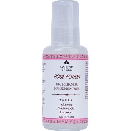 Nature Spell Gentle Foaming Face Cleanser & Makeup Remover 100ml - Infused with Aloe Vera & Rose Water - 100% Vegan - Made In The UK - Maison des fragrances
