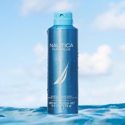 Nautica Pure Blue Deodorizing Body Spray Fougere Aromatic Marine Fragrance - Maison des fragrances