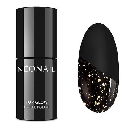 Neonail Uv Gel Polish Top Glow Hybrid Nail Polish 8703 Gold Flakes 7.2ml - Maison des fragrances