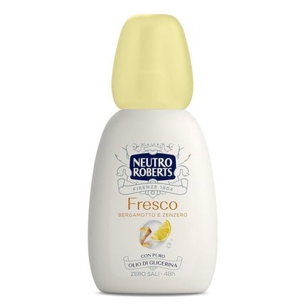 Neutro Roberts Deodorant Vapo Fresh Yellow Bergamot and Ginger Zero Aluminum Salts with Pure Glycerin Oil Deodorant and 48h Déodorant (Déo) Femme 75ml - Maison des fragrances