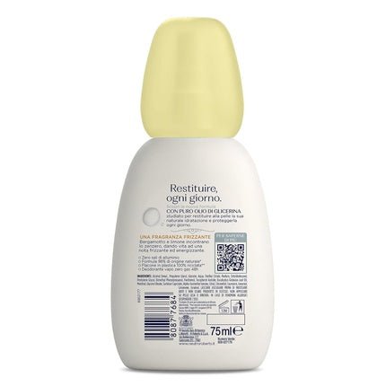 Neutro Roberts Deodorant Vapo Fresh Yellow Bergamot and Ginger Zero Aluminum Salts with Pure Glycerin Oil Deodorant and 48h Déodorant (Déo) Femme 75ml - Maison des fragrances