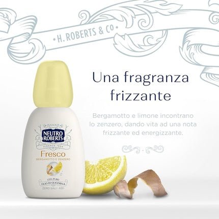 Neutro Roberts Deodorant Vapo Fresh Yellow Bergamot and Ginger Zero Aluminum Salts with Pure Glycerin Oil Deodorant and 48h Déodorant (Déo) Femme 75ml - Maison des fragrances