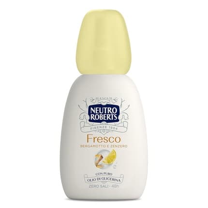 Neutro Roberts Deodorant Vapo Fresh Yellow Bergamot and Ginger Zero Aluminum Salts with Pure Glycerin Oil Deodorant and 48h Déodorant (Déo) Femme 75ml - Maison des fragrances