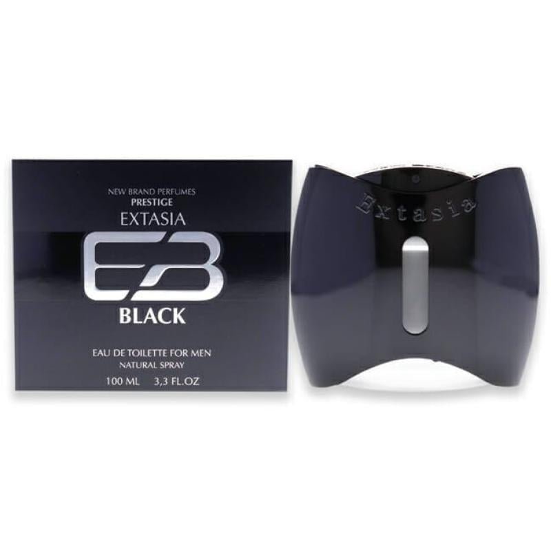 New Brand Extasia Black Homme 3.4oz Eau de toilette Spray - Maison des fragrances