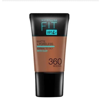 New Maybelline Fit Me Matte & Poreless with Clay Foundation 18ml 360 Mocha - Maison des fragrances