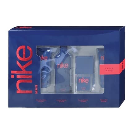 Nike Man Urban Wood Eau De Toilette Gift Set - 75ml + 30ml Vaporizer + 75ml Bath Gel + 75ml After Shave Balm - Maison des fragrances