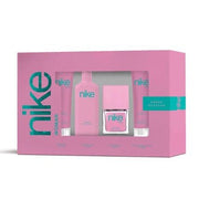 Nike Woman Eau De Toilette Set - Includes 1 Vaporizer Eau De Toilette, 30ml Vaporizer Eau De Toilette, 75ml Scented Body Lotion, And 75ml Bath Gel - Maison des fragrances