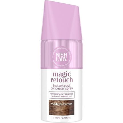 Nishlady Magic Retouch Sprays for Women Medium Brown 100ml Instant Root Concealer Spray Root Touch Up - Maison des fragrances