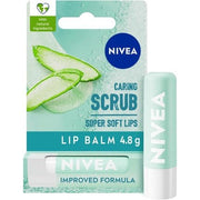 NIVEA 2in1 Aloe Vera Lip Scrub 4.8g Caring Lip Balm with Aloe Vera and Vitamin E Gently Exfoliates for Super Soft Lips Intensive Lip Care - Maison des fragrances