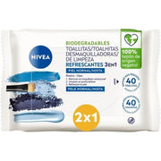 Nivea 3 En 1 Refreshing Cleansing Wipes 40 Units - Maison des fragrances