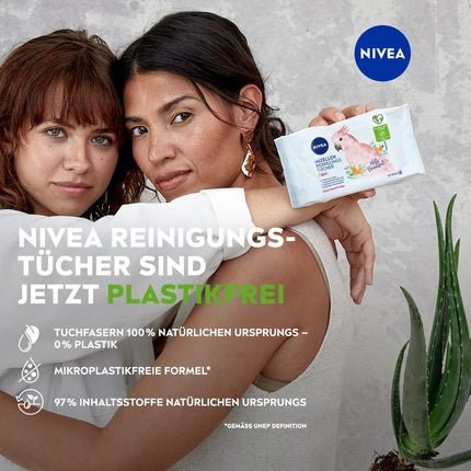 Nivea 3in1 Hello Beautiful Micellar Cleansing Wipes with Vitamin E 25 Wipes - Maison des fragrances