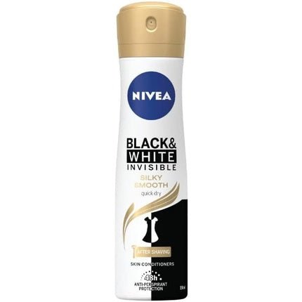Nivea Antispray Black & White Invisible Silk & Smooth Déodorant (Déo) Mixte 150ml - Maison des fragrances
