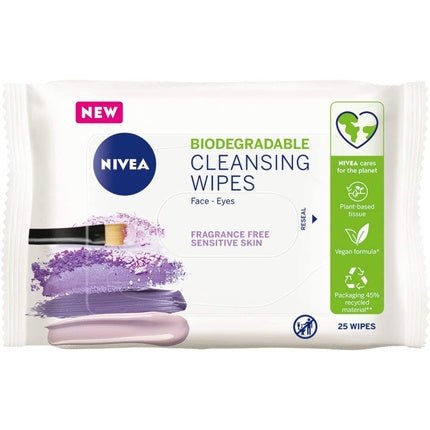 NIVEA Biodegradable Cleansing Wipes Sensitive Skin 25 Sheets - Maison des fragrances