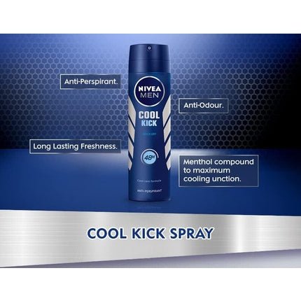 Nivea Cool Kick Deodorant Déodorant (Déo) Homme 200ml - Maison des fragrances