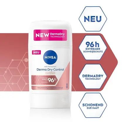 Nivea Dermadry Control Anti-Perspirant Deo Stick 96h Unisexe - Maison des fragrances