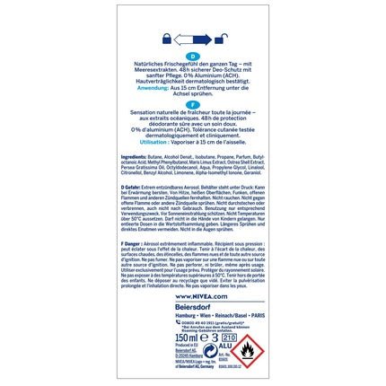 Nivea Fresh Natural Deodorant 150ml Unisexe - Maison des fragrances