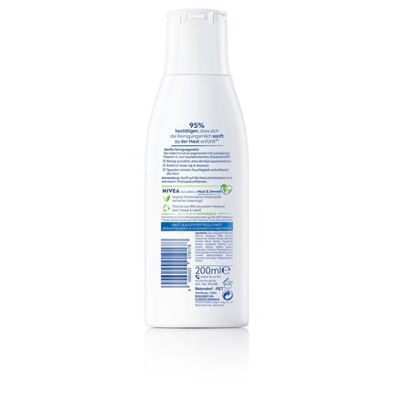 NIVEA Gentle Cleansing Milk for Normal and Dry Skin Makeup Remover Cleans Thoroughly Mild Facial Cleansing Removes Makeup and Waterproof Mascara Cleanser with Vitamin E 200ml - Maison des fragrances