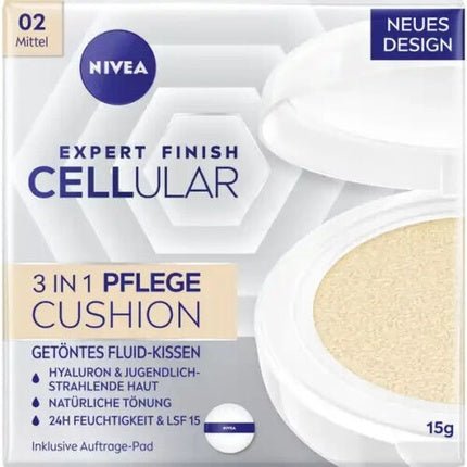 Nivea Hyaluron Cellular Filler 3in1 Care Cushion Foundation Spf15 02 Medium 15g - Maison des fragrances