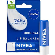 NIVEA Lip Balm Original Care 4.8g Deeply Hydrates Lips for 24h+ with Natural Origin Ingredients Shea Butter and Vitamins - Maison des fragrances