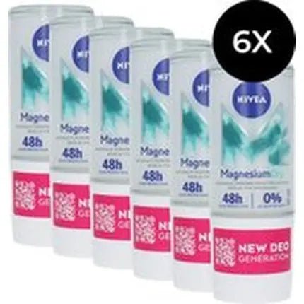Nivea Magnesium Dry Fresh Deo Roller - 6 X 50 Ml - Maison des fragrances